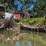 Siedlung im Donaudelta, Rumänien