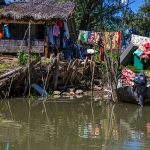 Siedlung im Donaudelta, Rumänien