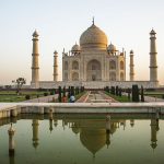 Taj Mahal im frühen Morgenlicht