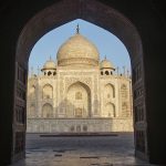 Taj Mahal Blick vom Eingangsgebäude