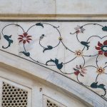Taj Mahal  Detail der Außenfassade