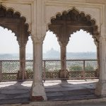 Rotes Fort Agra mit Blick zum Taj Mahal
