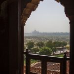 Rotes Fort Agra mit Blick zum Taj Mahal