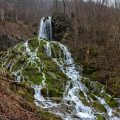 Neidlinger Wasserfall, Baden-Württemberg, Neidlingen, Schwäbische Alb (4 Bilder Hochformat)
