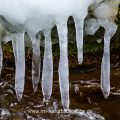 Eisformen durch Spritzwasser