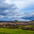 Blick über Beuren, Albvorland, LKR Esslingen, Baden-Württemberg