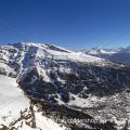 Panorama Leukerbad mit Walliser Alpen