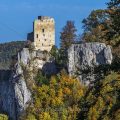 Burgruine Reußenstein im Herbst, BW, LKR Esslingen, Neidlingen