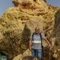 Unterwegs an der Steiküste bei Algar Seco, Algarve