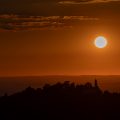 Sonnenuntergang mit Burg Teck, Schwäbische Alb