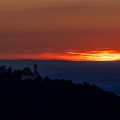 Sonnenuntergang mit Burg Teck, Schwäbische Alb