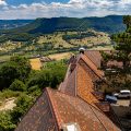 Blick vom Burg Teck-Aussichtsturm, Naturschutzgebiet Eichhalde