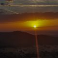 Sonnenuntergang mit Burg Teck