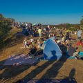 Besucher am Breitenstein zur Sonnenfinsternis