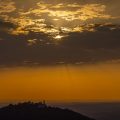 Sonnenuntergang mit Burg Teck