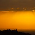 Sonnenuntergang mit Burg Teck