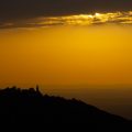 Sonnenuntergang mit Burg Teck