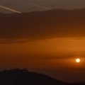 Sonnenuntergang mit Burg Teck