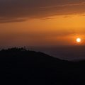 Sonnenuntergang mit Burg Teck